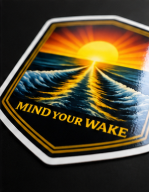 Sunset Shield Sticker