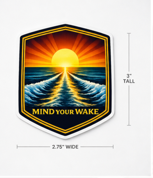 Sunset Shield Sticker