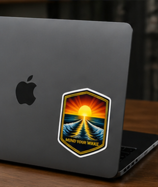 Sunset Shield Sticker