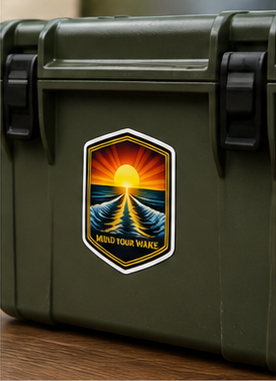 Sunset Shield Sticker
